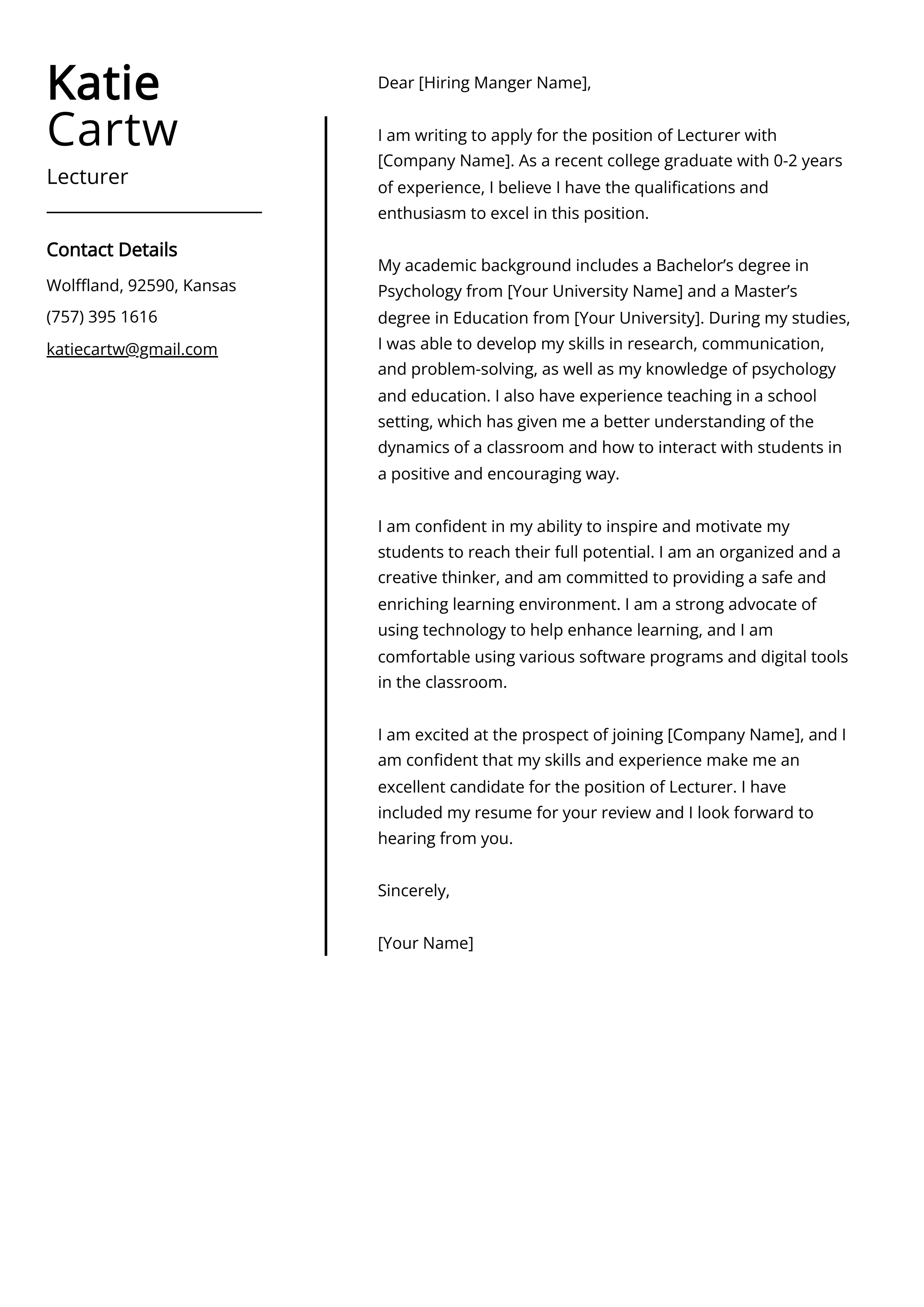 Short Cover Letter Sample 2024 [Complete Guide]