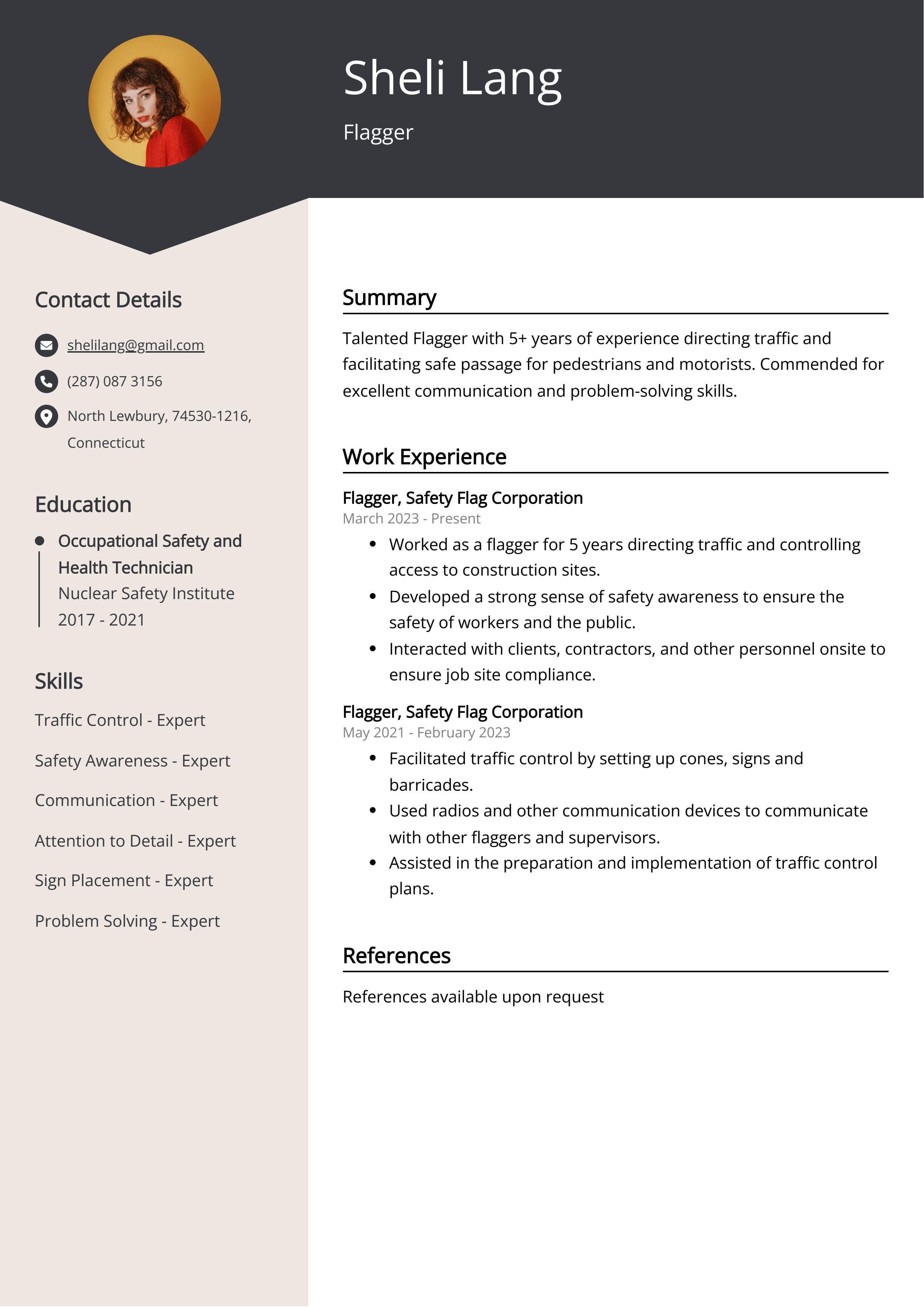 Flagger Resume Example