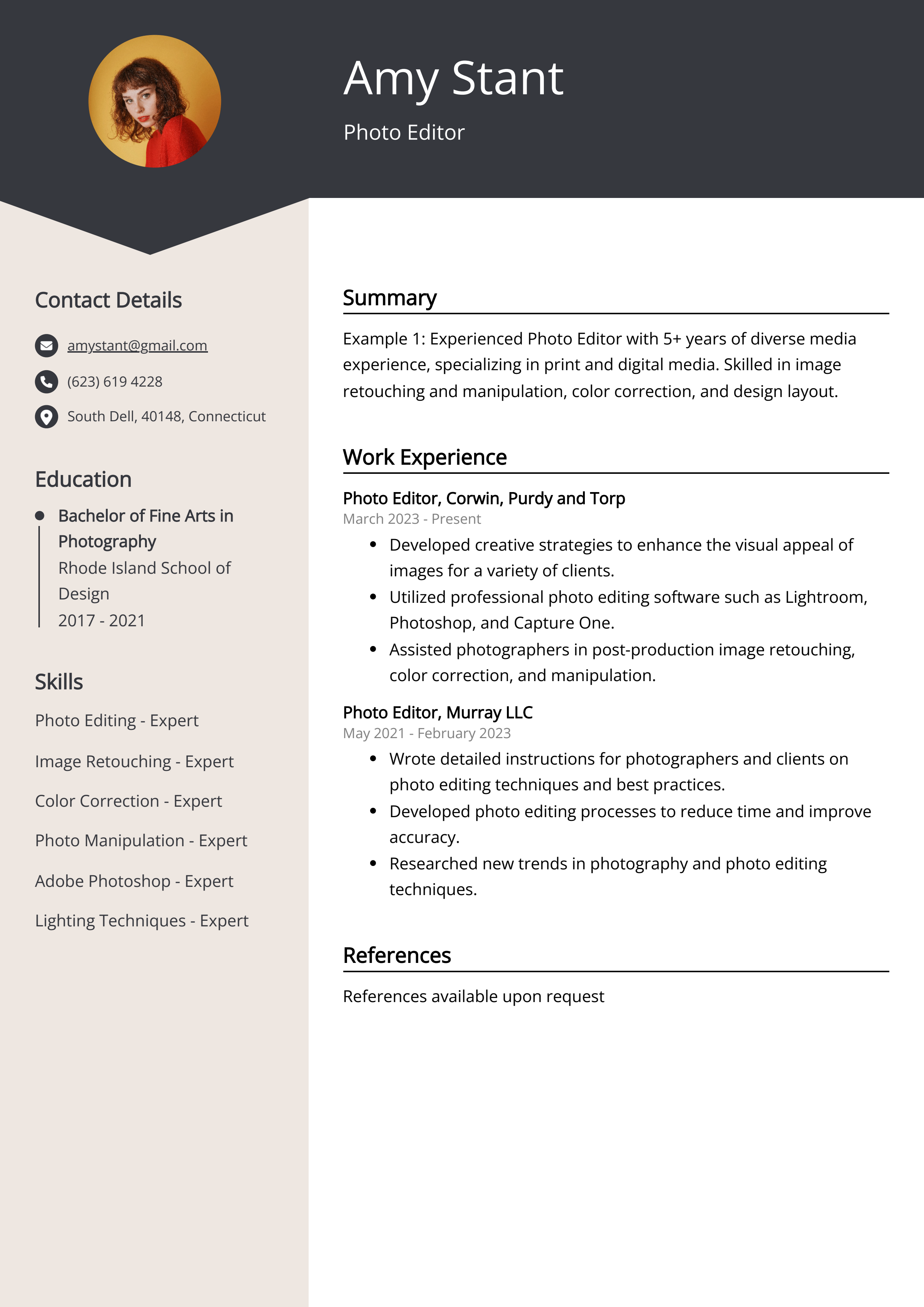 Photo Editor Resume Examples Template 20 Tips 