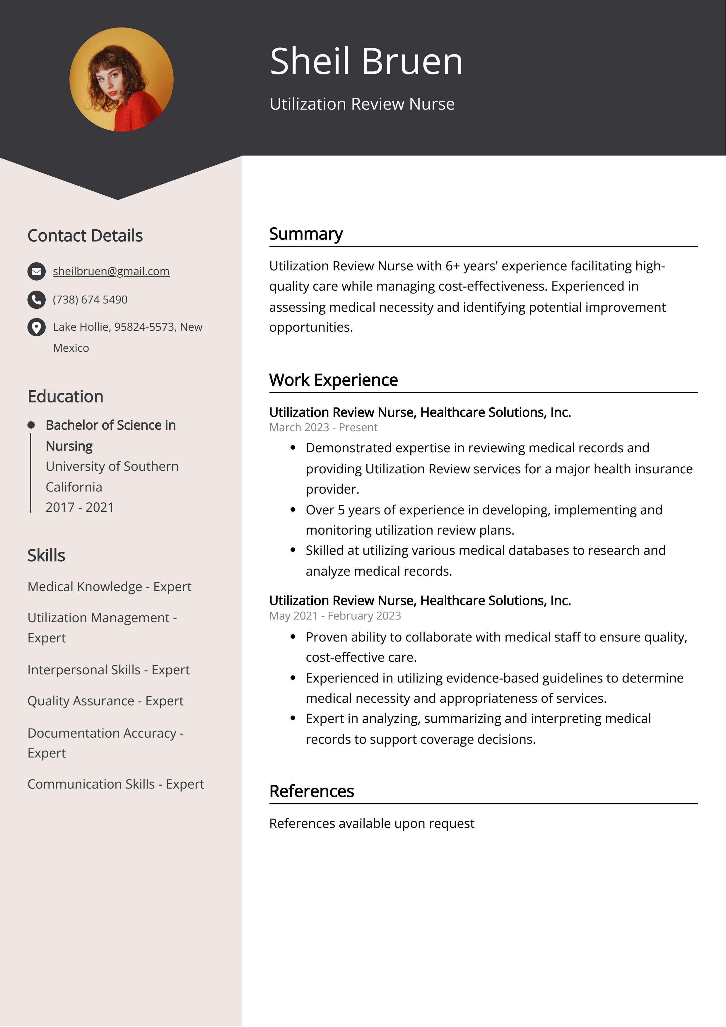 Utilization Review Nurse Resume Example