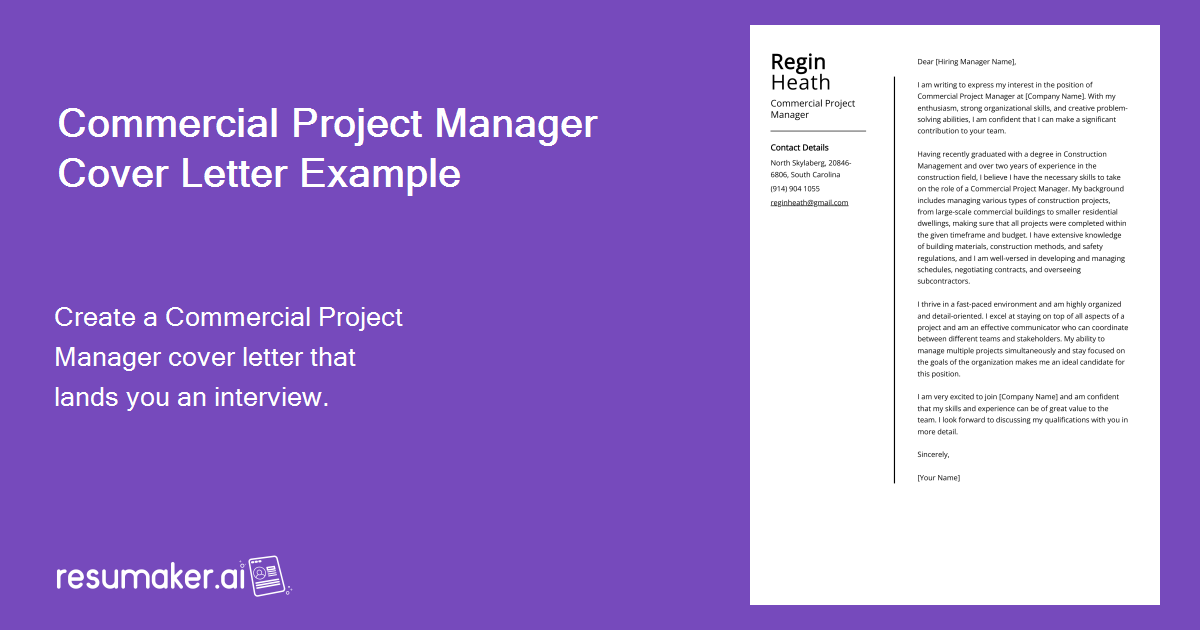 project manager cover letter reddit