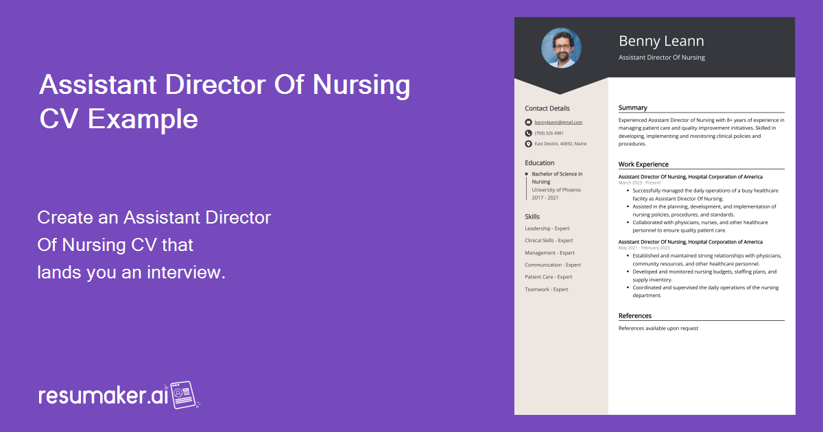 assistant-director-of-nursing-cv-example-for-2024