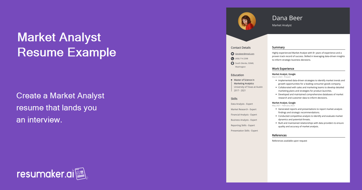 Market Analyst Resume Job Description Sample Guide market-analyst-resume-job-description-sample-guide