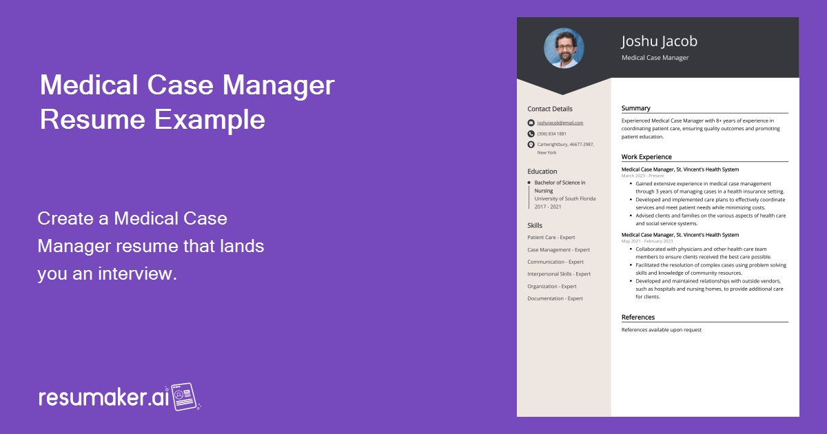 Medical Case Manager Resume: Job Description, Sample & Guide